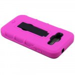 Wholesale Samsung Galaxy Prevail LTE G360 Armor Hybrid Stand Case (Hot Pink)